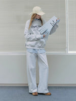 Minimal Drawstring Straight Leg Sweatpants