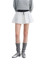Pleated Ribbon Bow Skirt