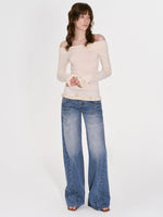 High-End Wool Off-shoulder Knit