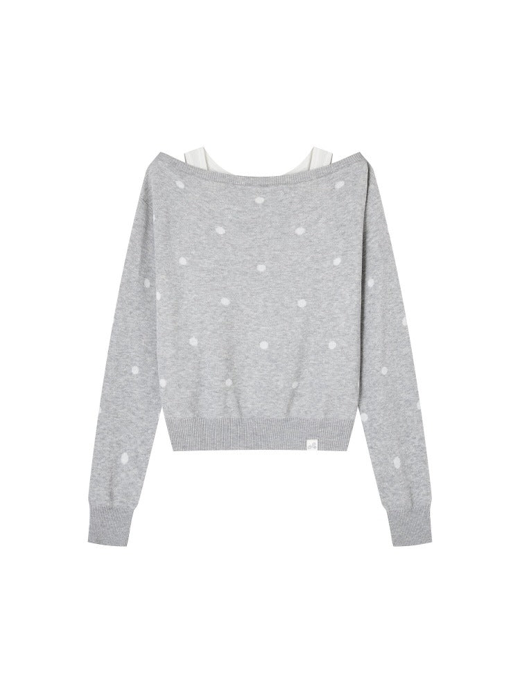 Off Shoulder Knit Sweater