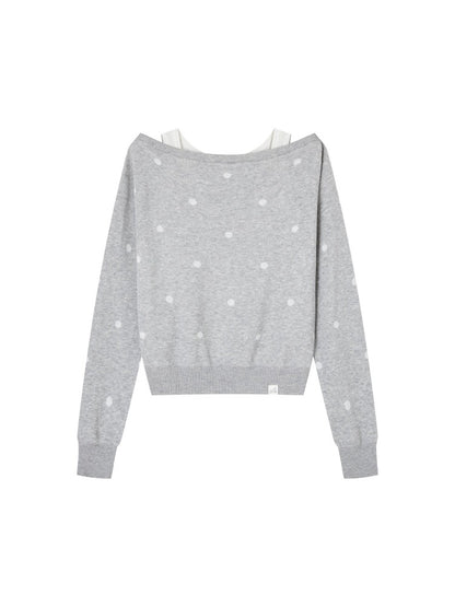 Off Shoulder Knit Sweater
