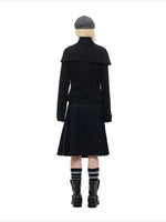 Double Zip Stand Collar Cropped Jacket