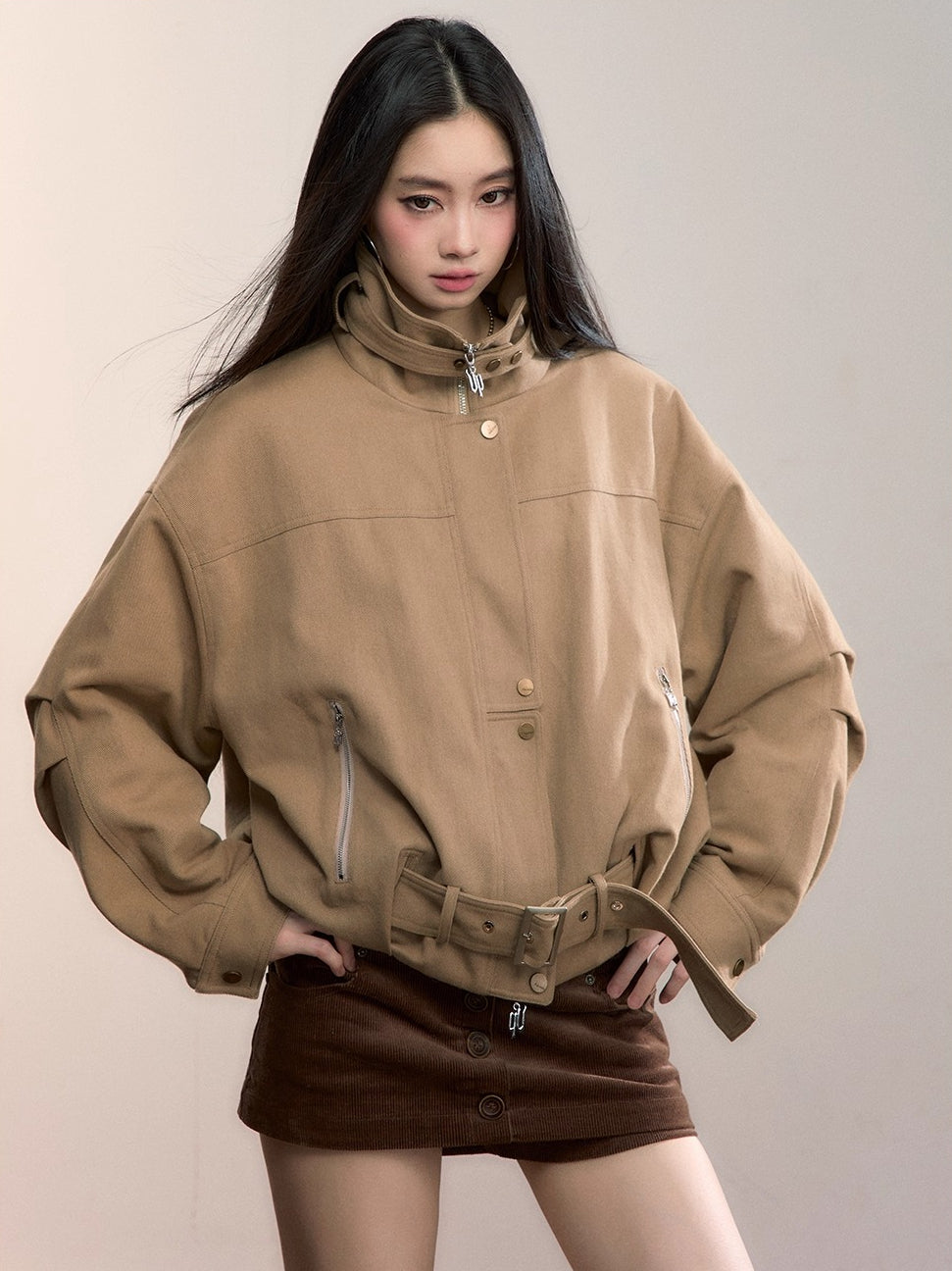 Gradient Faux Fur Cotton Coat