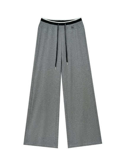 Contrast Trim Pants Set