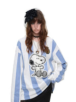 Embroidered Stripe Baseball Tee