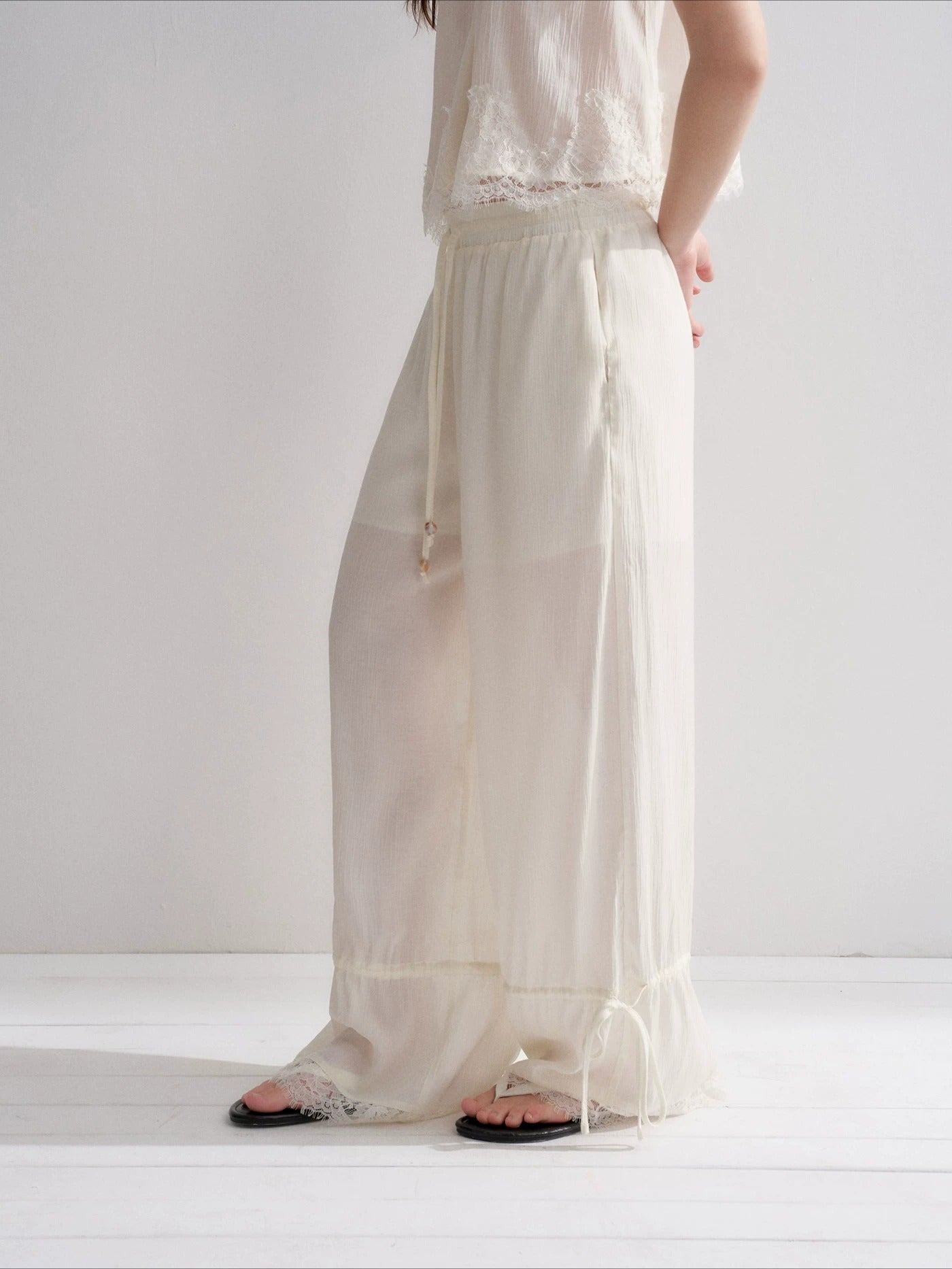 Lace Texture Two Piece Set