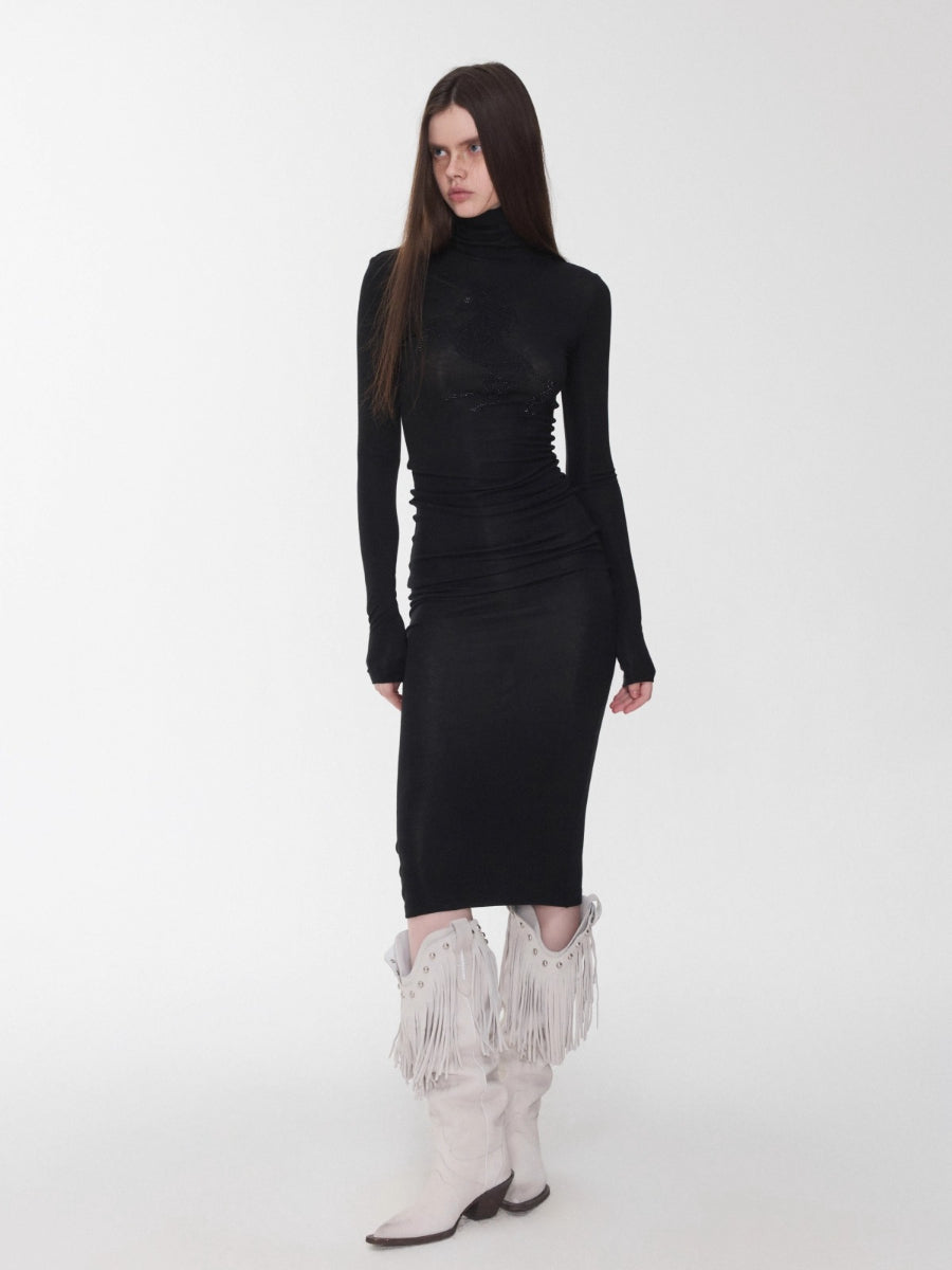 Crystal-Embellished Turtleneck