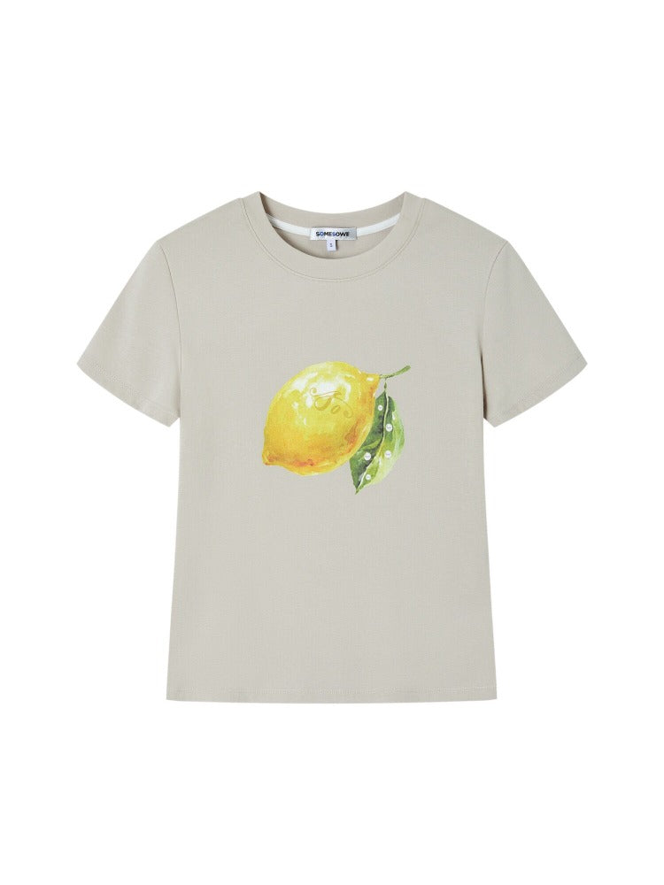 Summer Lemon Printed T-shirt
