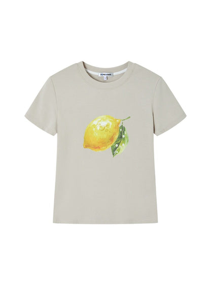 Summer Lemon Printed T-shirt