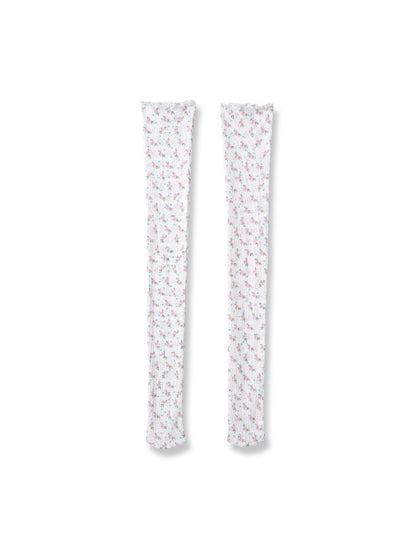 Floral Print Over-the-Knee Socks