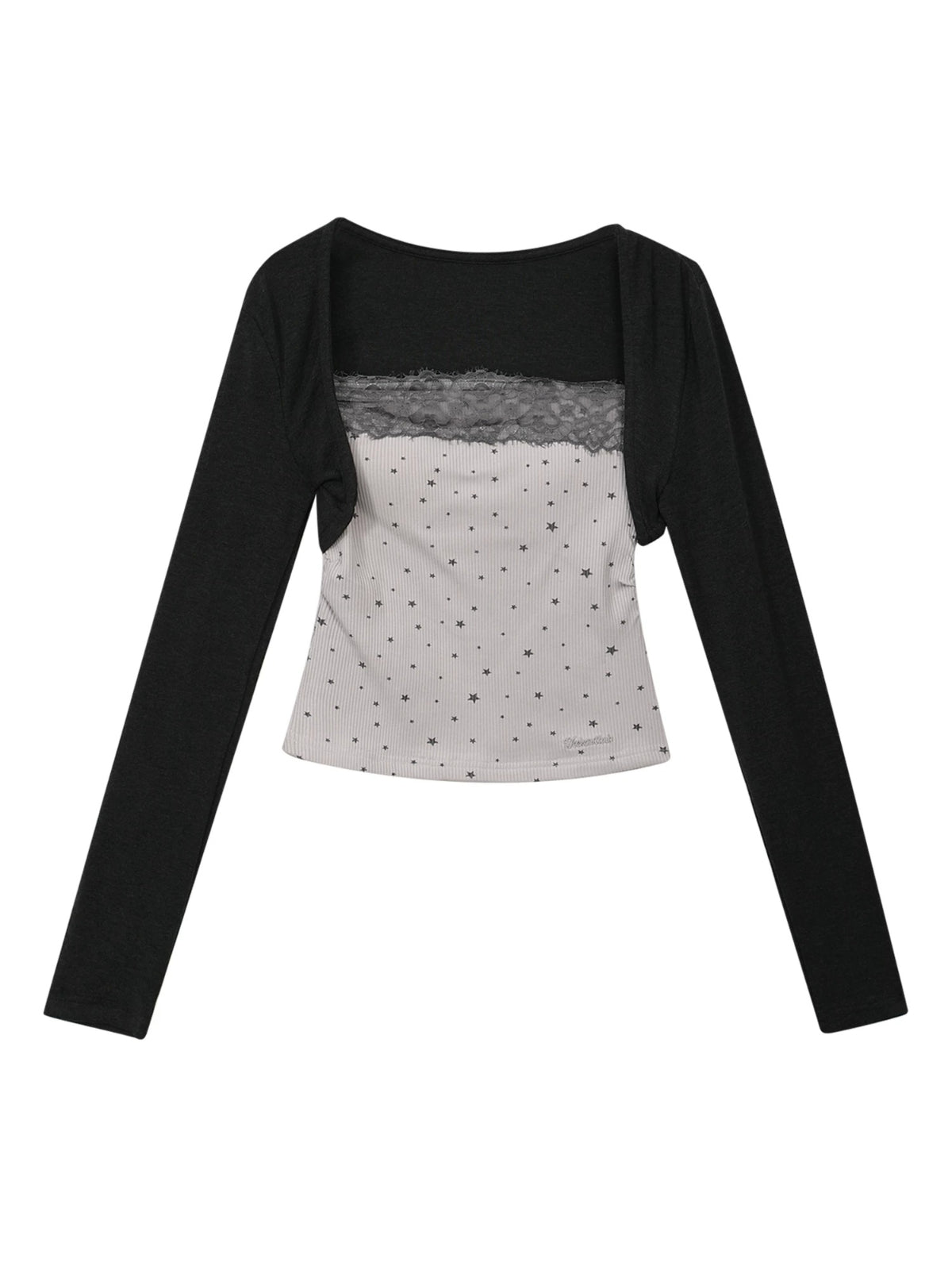 Lace Trim Bandeau &amp; Shrug Set