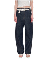 Micro Raw Denim Low-Rise Jeans