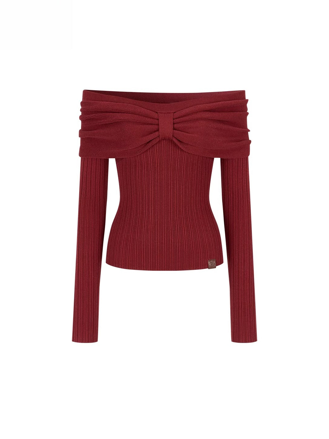 Bowknot Off-Shoulder Knit Top