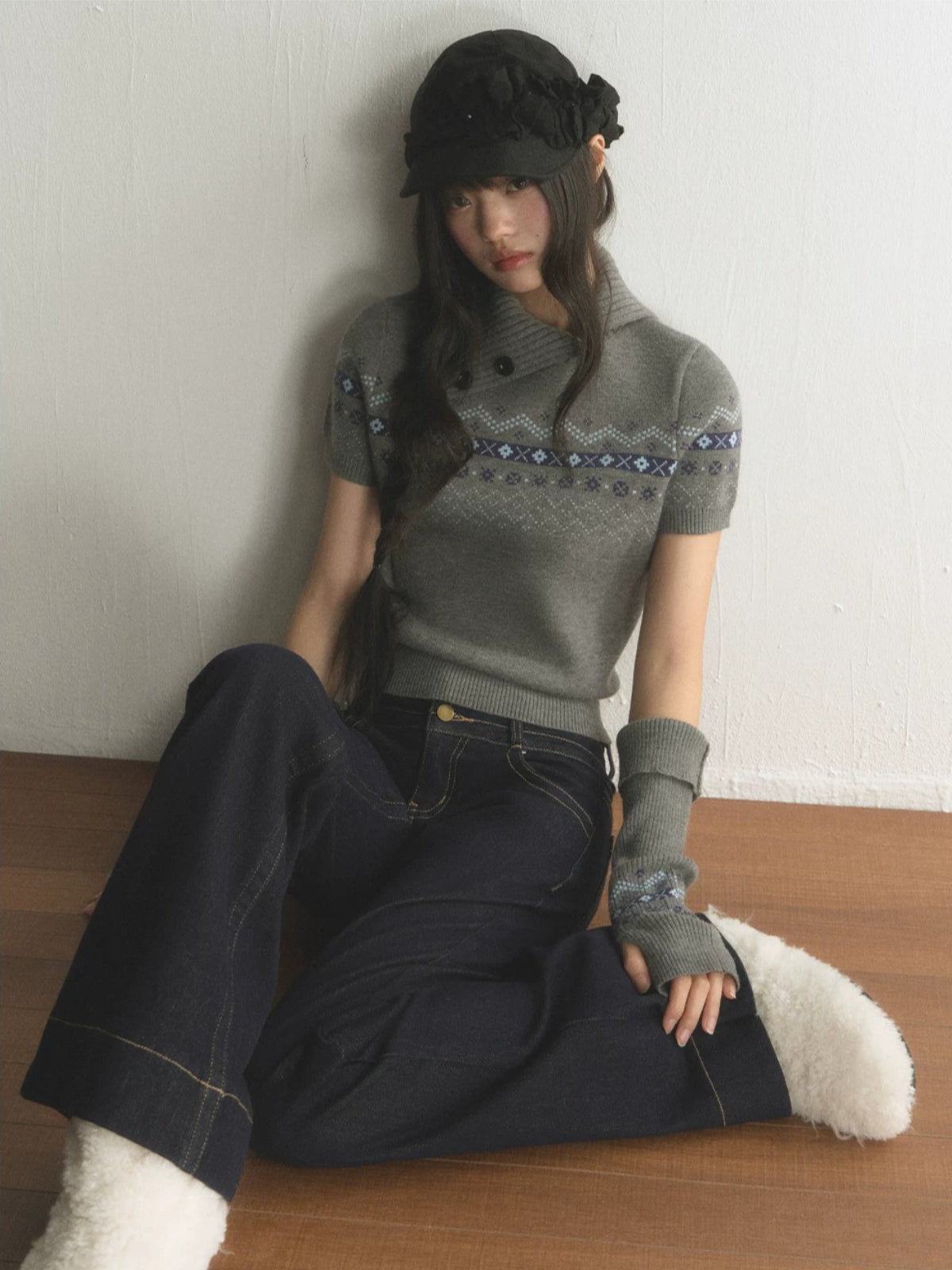 Fair Isle Knit Top