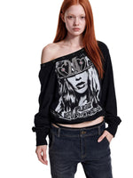Rhinestone Print Hoodie