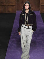 Wide-Waist Tailored Trousers
