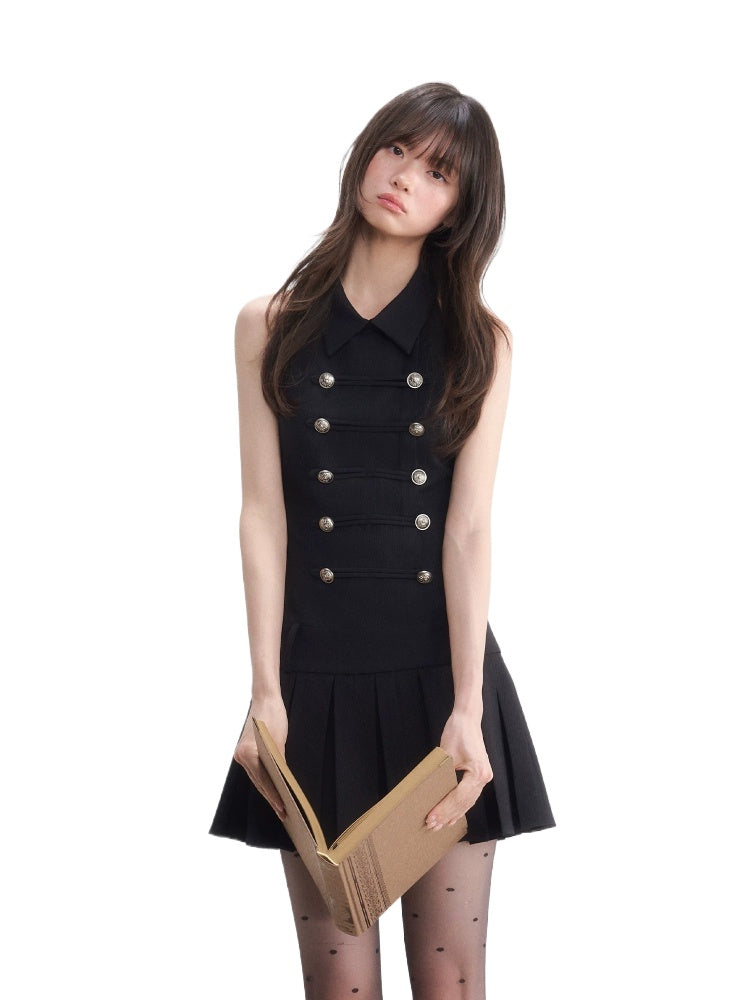 Halter Pleated Dress