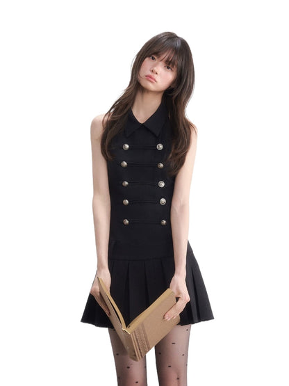 Halter Pleated Dress