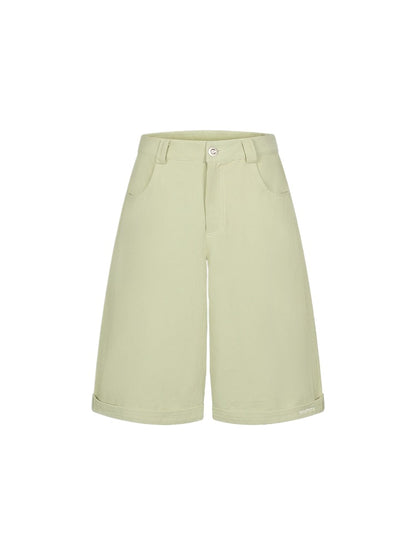 Pure Cotton Wide-Legged 5-Point Shorts
