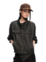 Lyocell Stand Collar Jacket