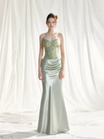 Jacquard Satin Corset Dress