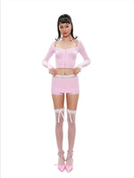 Sheer Lace Knit Set