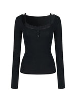 Lace Layered Wool Top