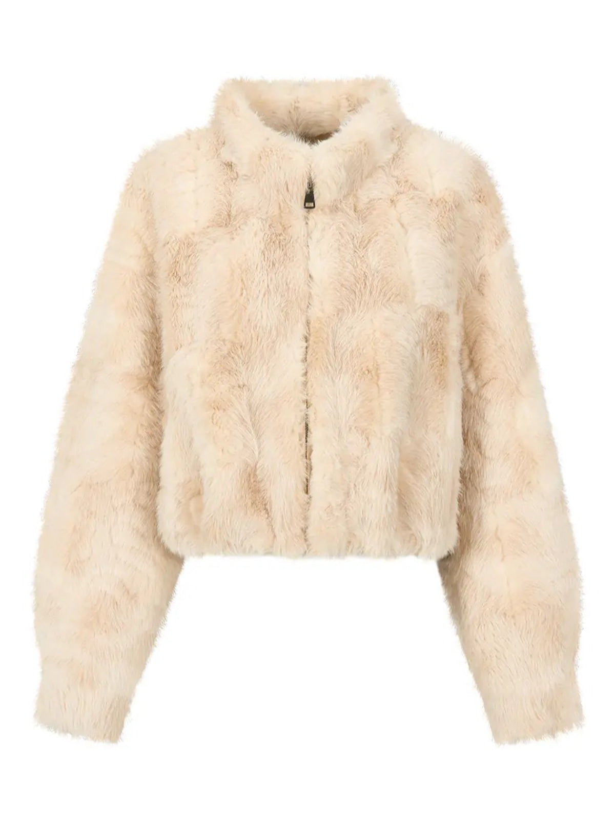 Faux Fur Stand Collar Coat