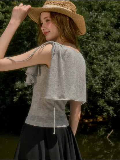 Feather Cape Sleeve T-Shirt