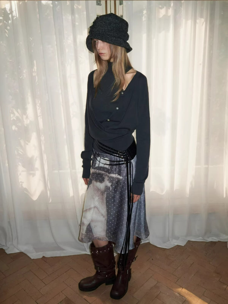 Tweed Ruched Bucket Hat
