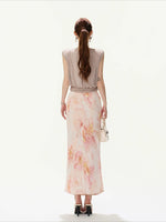 Satin Mermaid Midi Skirt