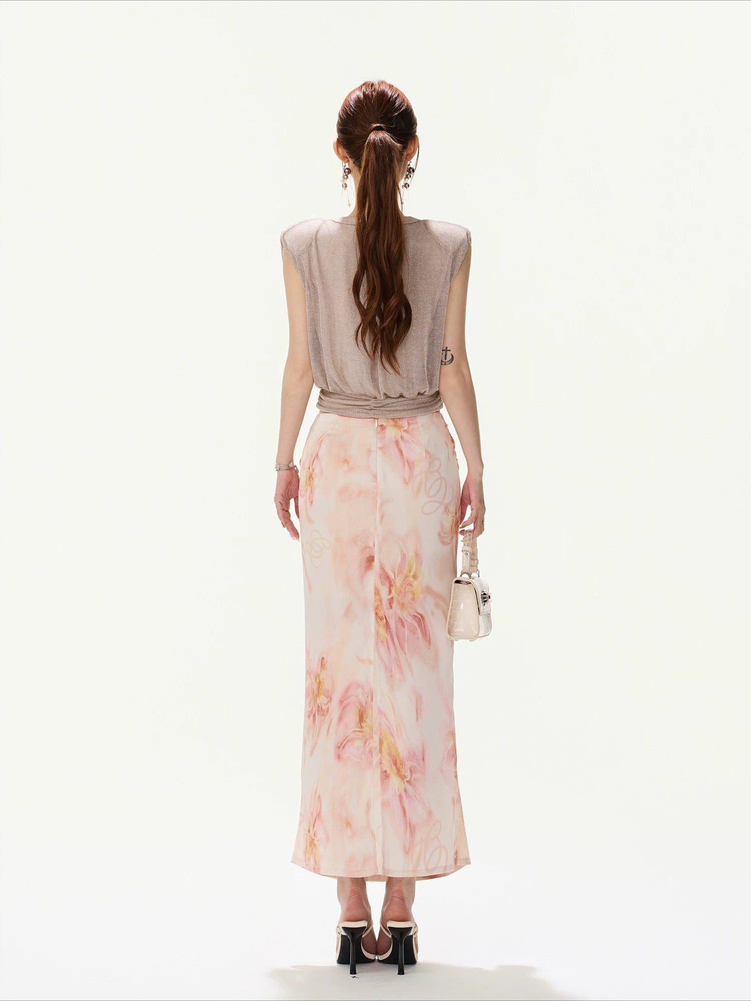 Satin Mermaid Midi Skirt