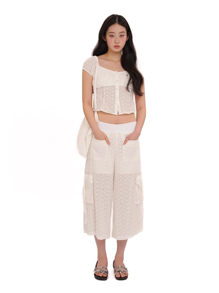 Pure Cotton Cool Jacquard Shorts &amp; Trousers