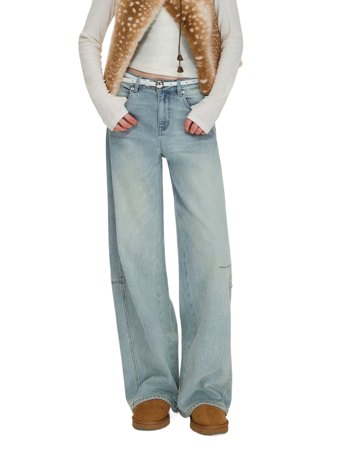 Washed Wide Leg Jeans