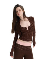 Brown Polka Dot 3-Piece Set