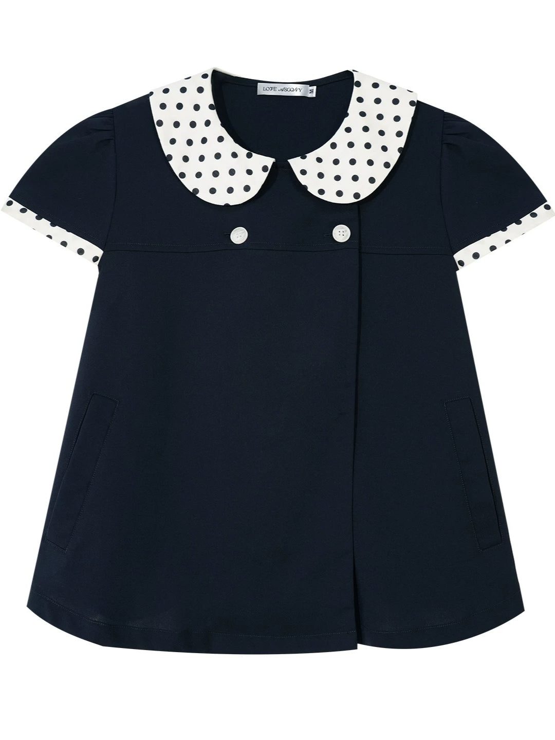 Polka Dot Collar Top