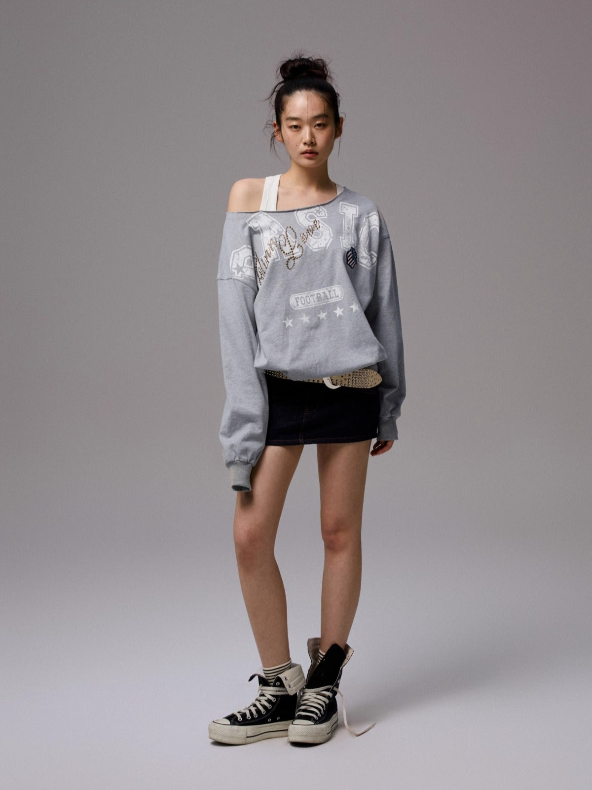 Retro Letter Print Sweatshirt