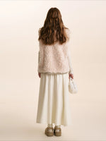 Beige Reversible Shearling Vest