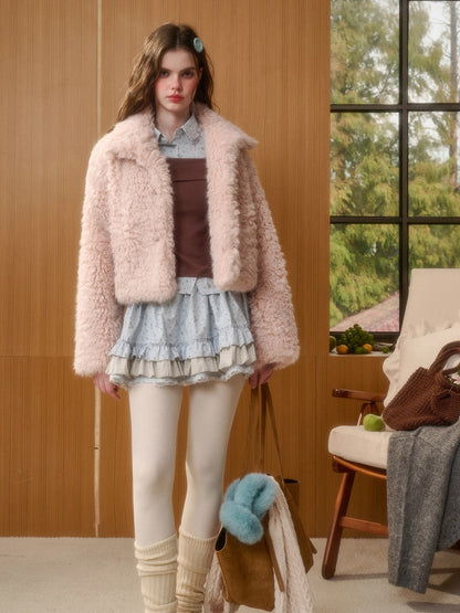 Rabbit Print Knit Two-Piece Set