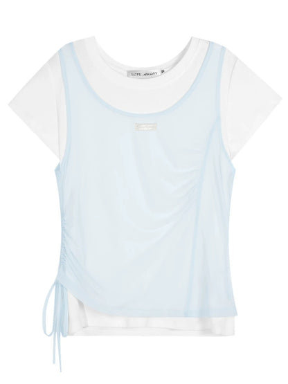Layered Drawstring Tee