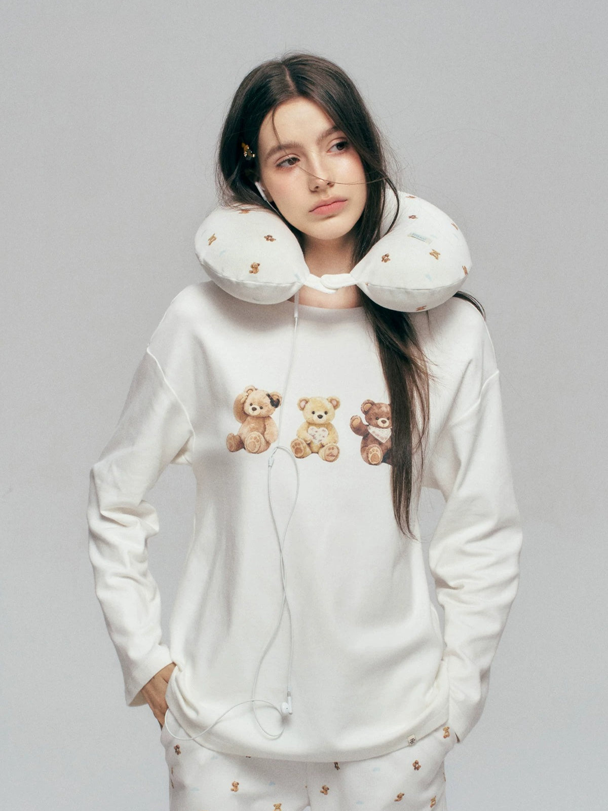 Bear Print Long Tee