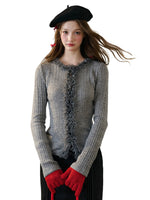 Elastic Knit Cardigan Base Sweater