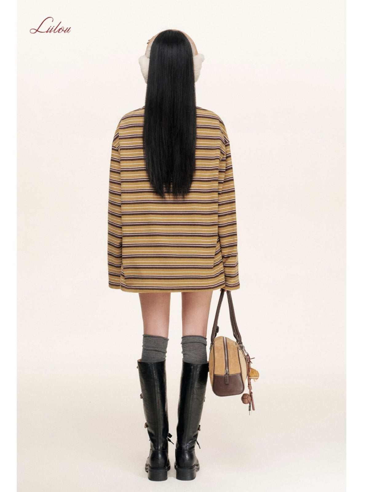 Retro Striped Relaxed Cotton T-Shirt