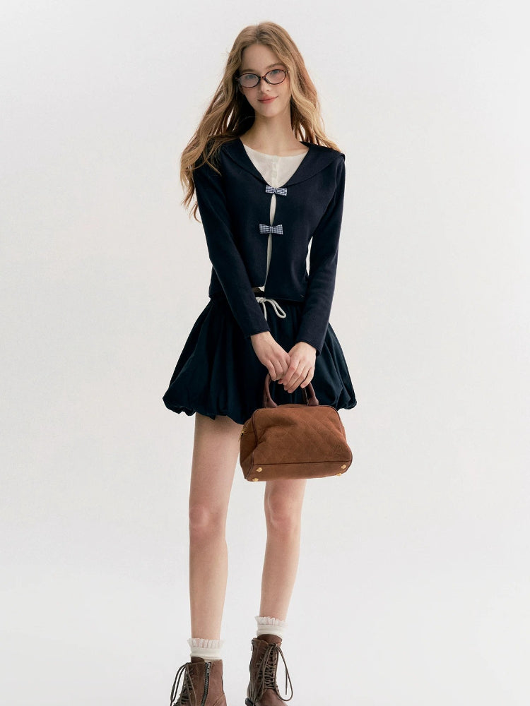 Bow Sailor Knit Top