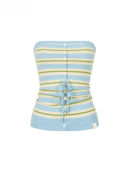Sea Salt Stripe Bandeau Top