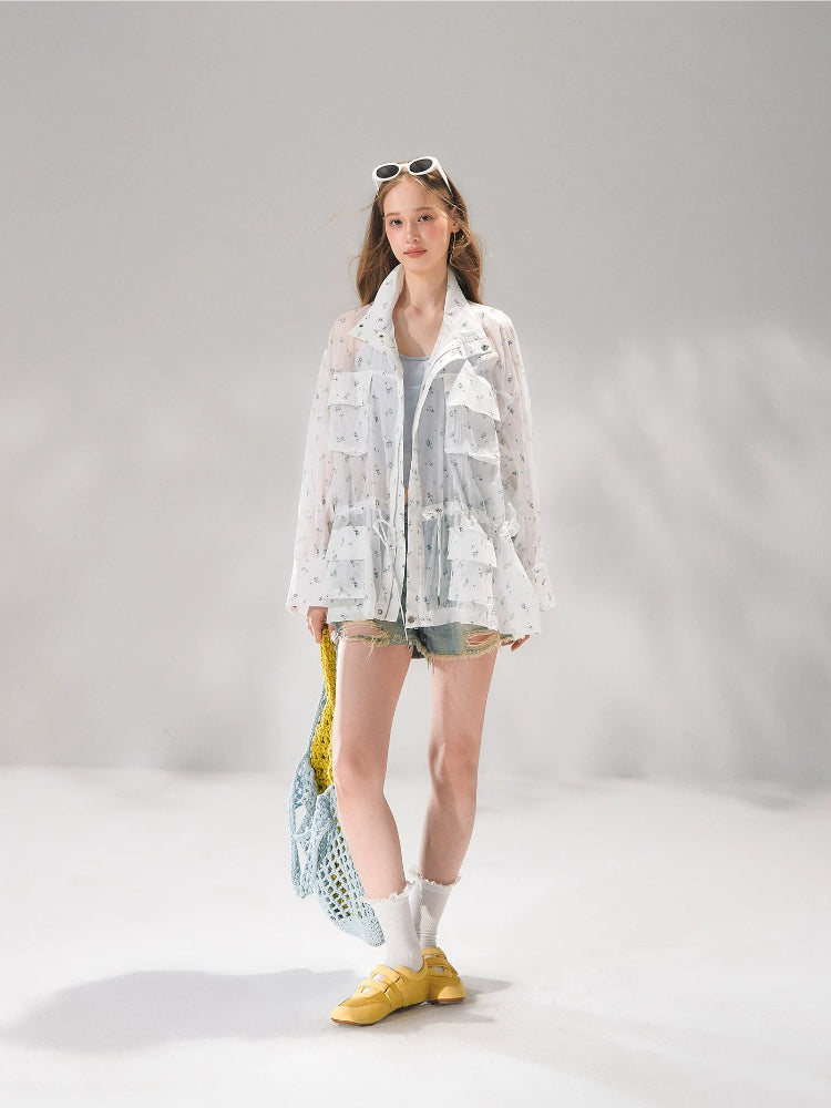 Floral Batwing Cover-up