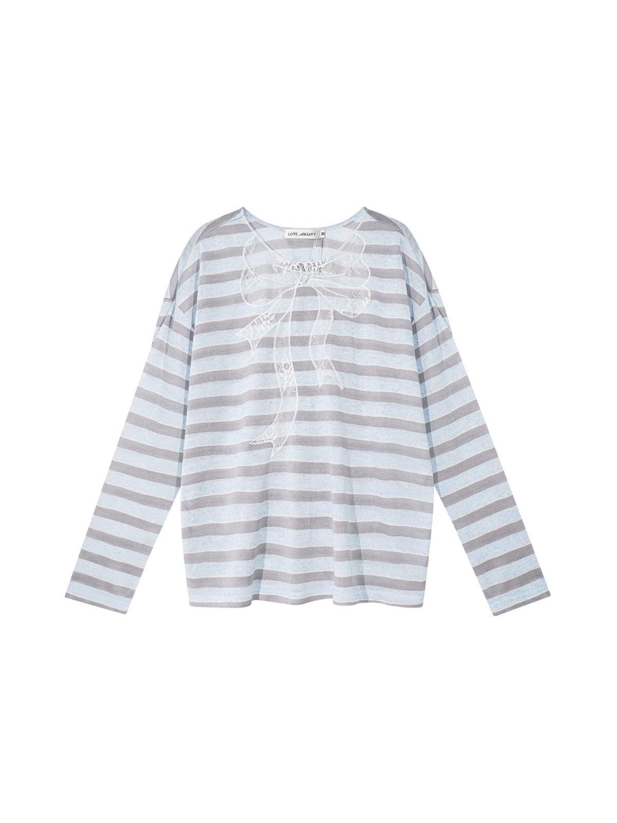 Lace Bow Stripe Top