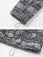 Gray Jacquard Fleece Hoodie