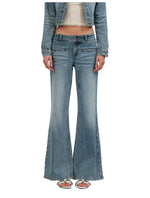 Double Button Flare Jeans