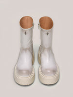 Compass Mode Leather Riding Boots Snow Mountain
